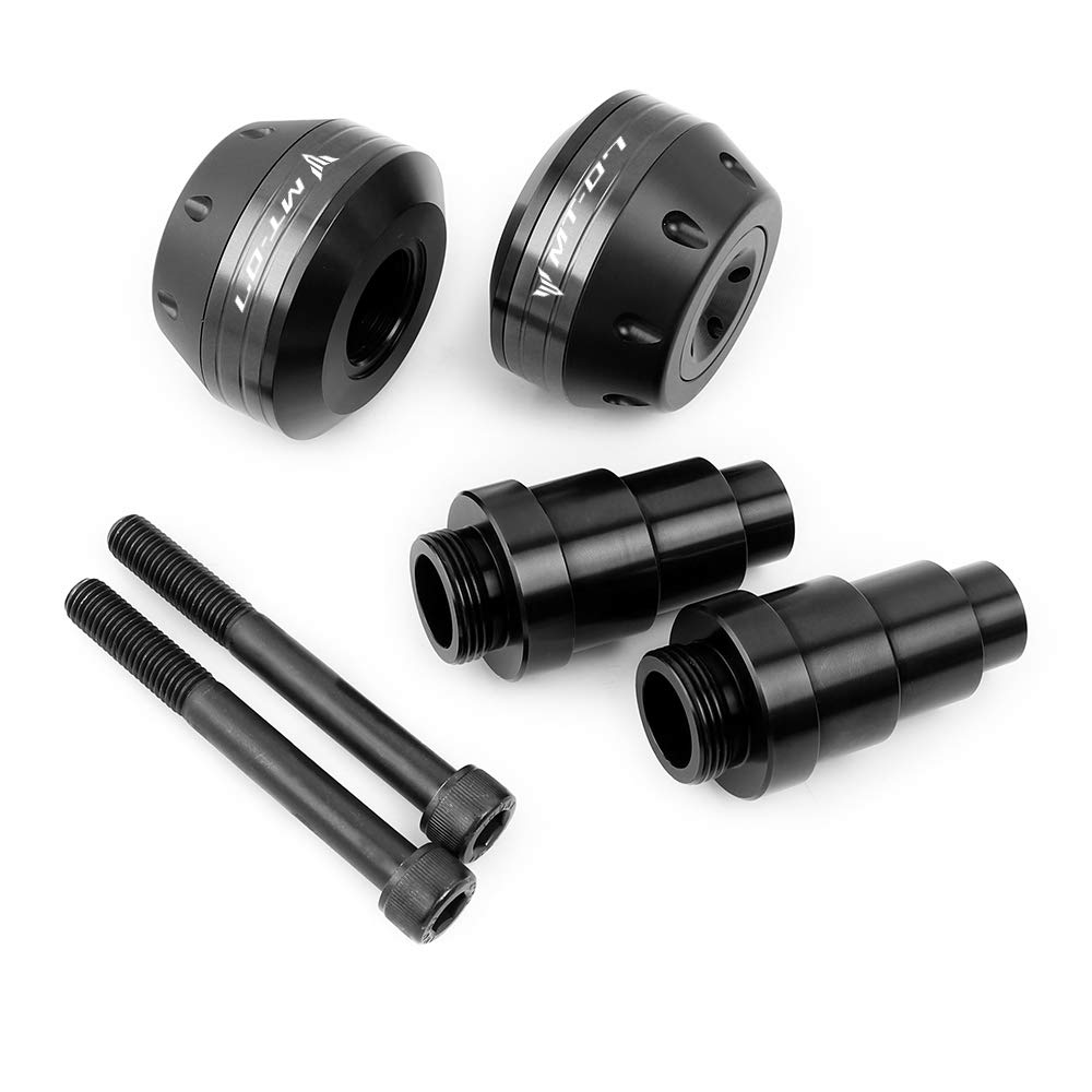 Tamponi Paratelaio Protezioni Telaio Anticaduta Frame Sliders in Moto per MT07 MT-07 MT 07 2015-2023 2024(nero)