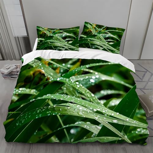 Funda Nordica Cama 135 Aloe Vera Funda Nordica Cama 200x200 Gotas De Agua Fundas Nordicas y 2 Funda de Almohada 100% Poliester, Suave y Transpirable con CremalleraY16