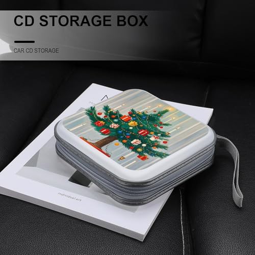 Étui à CD rigide pour 40 DVD, rangement disques maison et voyage