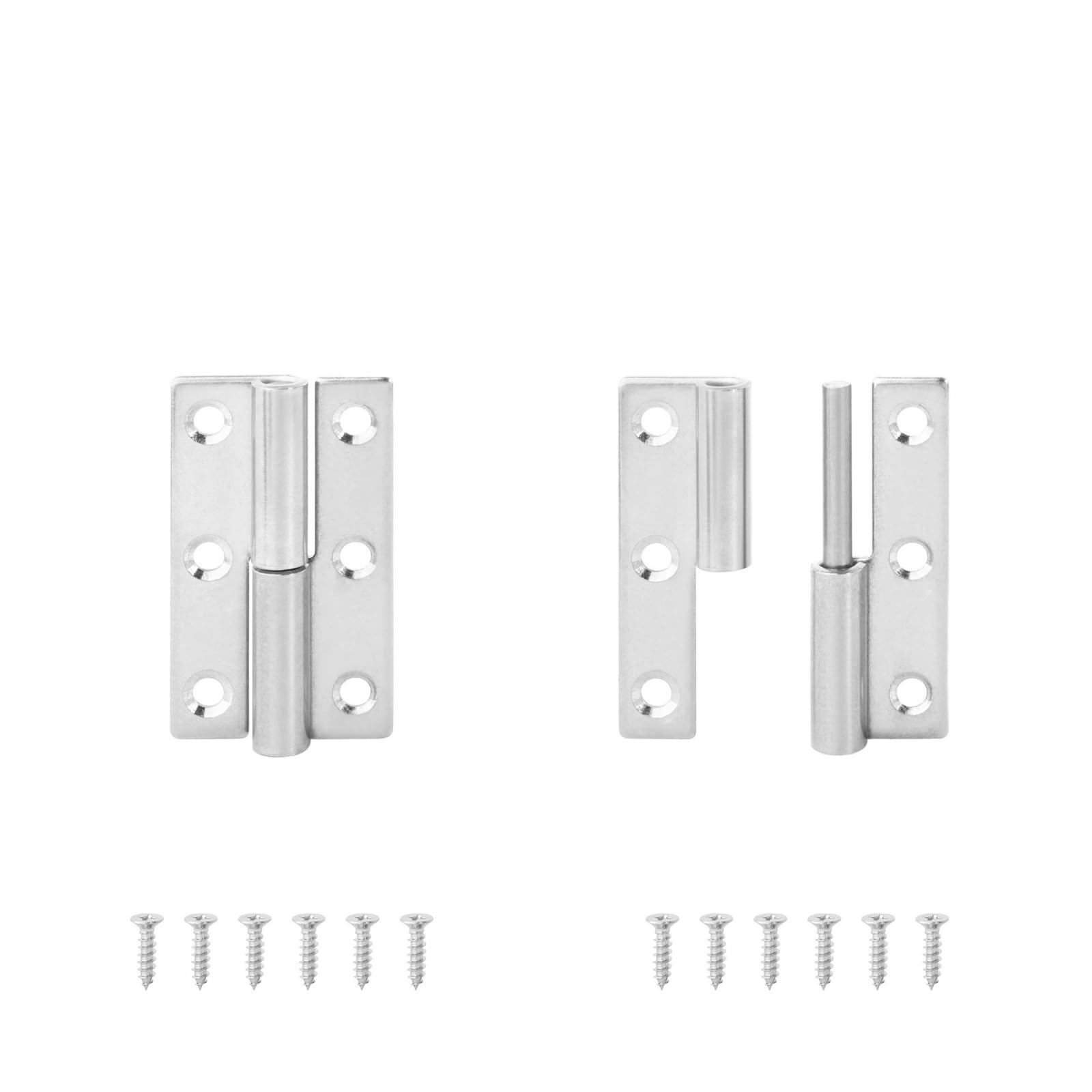 Cbtyacvlp Stainlesssteel64mm R 2 Pack Stainless Steel 270 Degree Detachable Lift Off Hinge Black For Kitchen Cabinet Cupboard Furniture Door(Stainlesssteel64mm R)