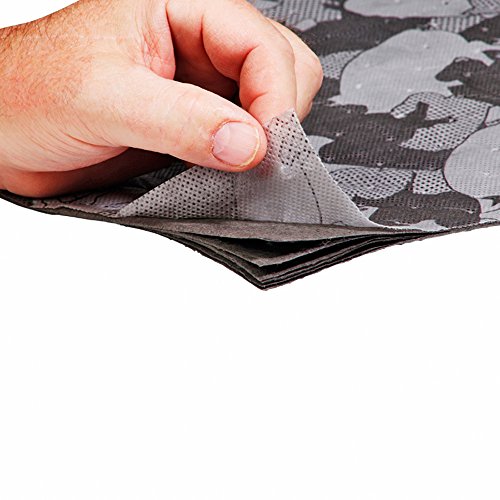 Image of Pig Absorbent Mat Pad | Gray Ham-O Design | 33 oz Absorbency Per Pad | Heavyweight | Hides Grime | 20 inch x 16 inch | 100 Absorbent Pig Mats | MAT117