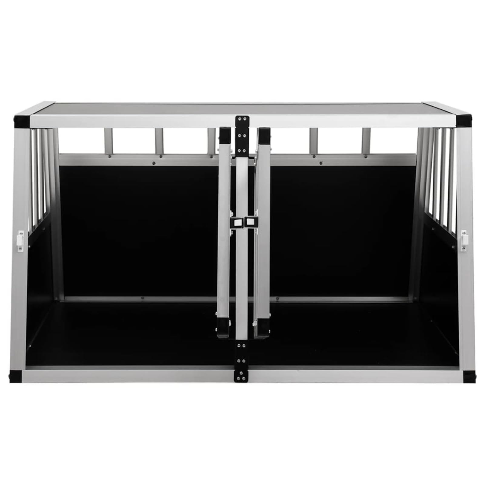 Hundetransportbox mit Doppeltür 89 x 69 x 50 cm Hundebox 170667