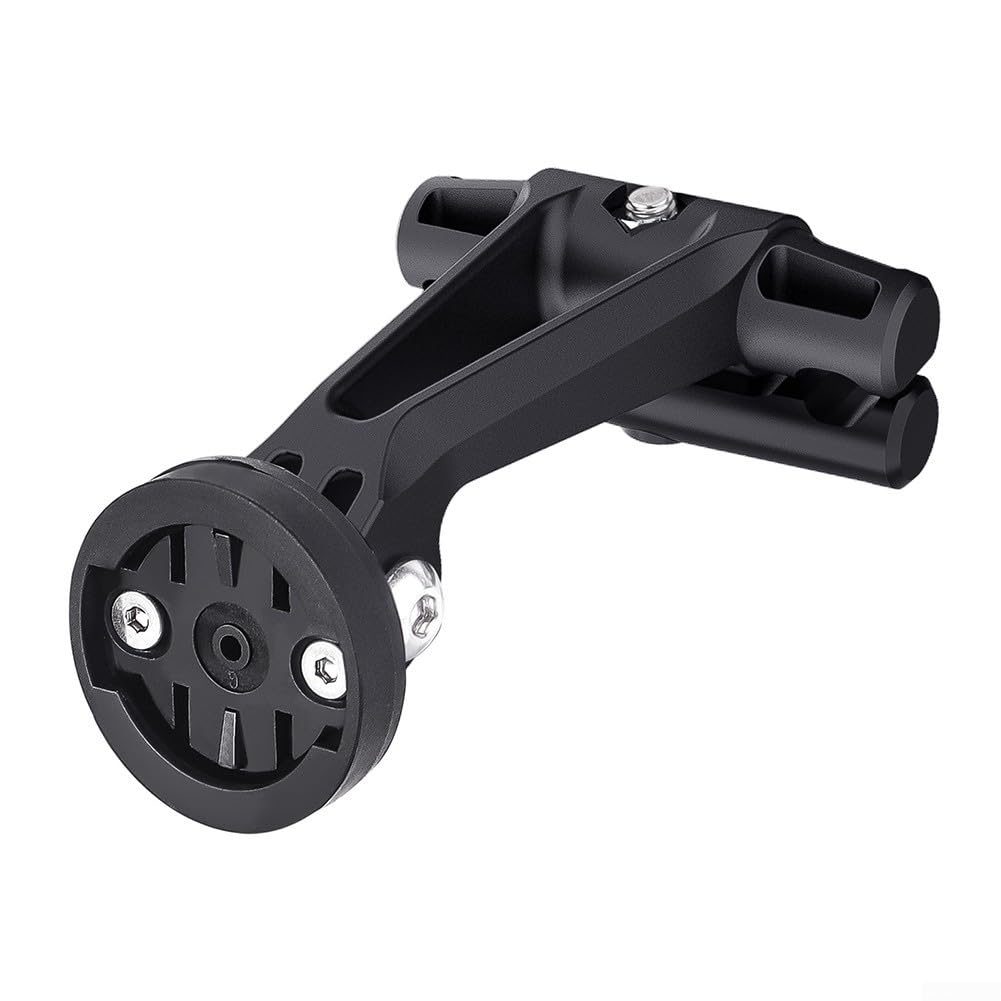 Bike Tail Light Bracket for Garmin & Action Cameras, Rear Light Holder with Screws, Cycling Safety Accessory, Black 81x56mm