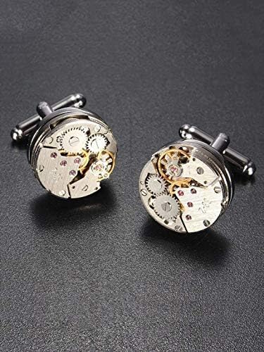Aport Presents Steampunk Retro Vintage Watch Movement Shape Cufflinks for Men and Boys #Aport-005