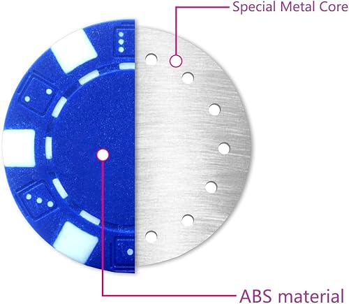 Miniatura 5 de PUREPLAY Juego de fichas de póquer de 0.41 oz - 300 fichas de póquer de casino con bolso de tela Oxford de alta resistencia para Texas Holdem