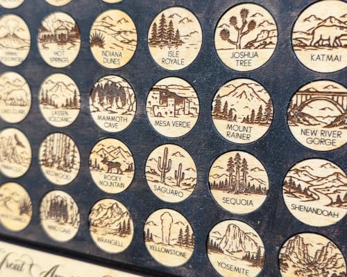 US National Parks Travel Tracker Wooden Bucket List Map - 3
