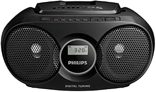Philips CD Player AZ215B/05 CD Player Radio (Dynamic Bass Boost, FM Stereo Tuner, CD Shuffle/Repeat Function, 20-Track CD Programmable, 3.5-mm Audio-In) Black