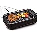 BIYLL Elektrogrill, 1500W Tischgrill mit Glasdeckel, Elektrische Multipfanne, BBQ Barbecue, elektrisch Grillfläsche, Grillpatte 1500Watt, Verstellbarer Thermostat. 53 * 28 * 15cm