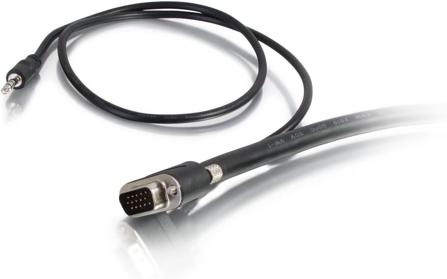 C2G/ Cables To Go C2G 50230 Select VGA + 3.5mm Stereo Audio and Video Cable M/M, In-Wall CMG-Rated, Black (50 Feet, 15.24 Meters)