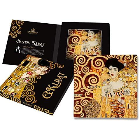 Carmani - Decorative Square Glass Plate for Snack, Party Food Cover