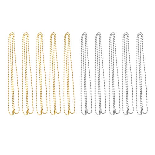 NC Conjunto de 10 Unidades de Cadeia de Contas de aço Inoxidável para Cachorros para Colar de Encant