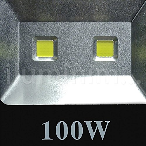 Refletor Holofote LED 100w Branco Frio Jardim Fachada