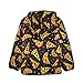 KEIGE Food Pizza Boys Fleece Coat,Children's Zip-Up Hoodie Jacket,Baby Warm Fashion Outerwear 9-10T,A111367