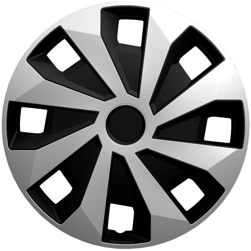 Lot de 4 enjoliveurs compatibles avec Mercedes-Benz Vito Volvano-Van 16" Argenté/noir