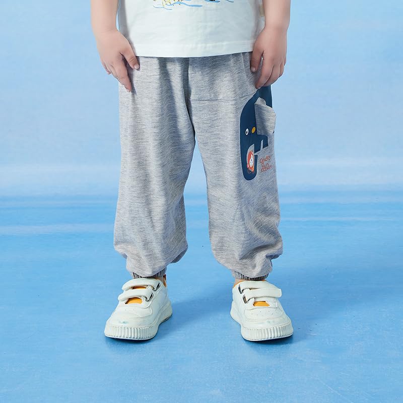 Irsutey Toddler Boy Cotton Pull-On Sweatpants Cute Elephant Cartoon Jogger Sweatpant Casual Sport Summer Lounge Pants3