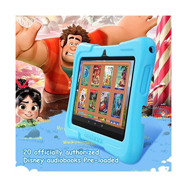 Dragon-Touch-KidzPad-Y88X-Kids-Tablet-with-32GB-ROM-Kidoz-Pre-Installed-with-Disney-Contents7-inch-IPS-HD-Display-Android-100-Quad-Core-Processor-Kid-Proof-Case-Wi-Fi-only-Blue Dragon Touch Kids Tablets with 32GB Storage, 2GB RAM, 7 inch IPS HD Display, Android 12, Quad Core Processor, Kidoz Pre Installed with Kid-Proof Case, Wi-Fi only - Blue