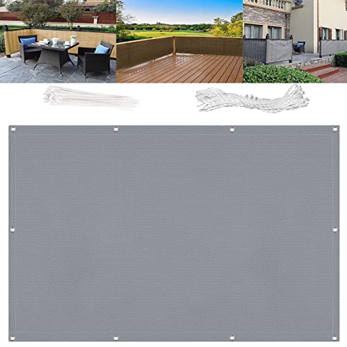AMZYU Balkon Sichtschutz 135 x 400 cm Balkonabdeckung Balkonumspannungen...
