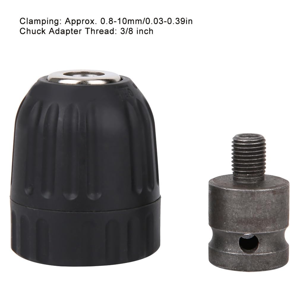 3/8-24UNF Elektro-Hammerbohrfutter-Umrüstsatz – 3-Backen-Bohrfutter-Adapter mit 0,8–10 mm Spannbereich