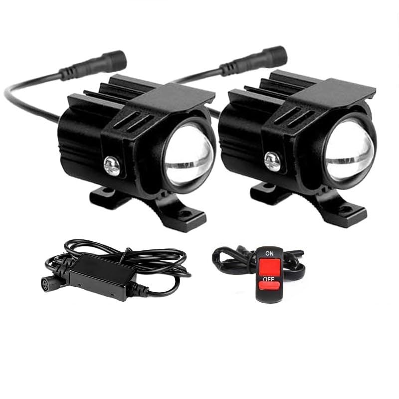 Faros Motocicleta Faro LED para Motocicleta LED Antiniebla | Faro auxiliar LED 12-24V luz antiniebla blanca lámpara punto adicional para moto Para cross ATV patinete eléctrico Quad