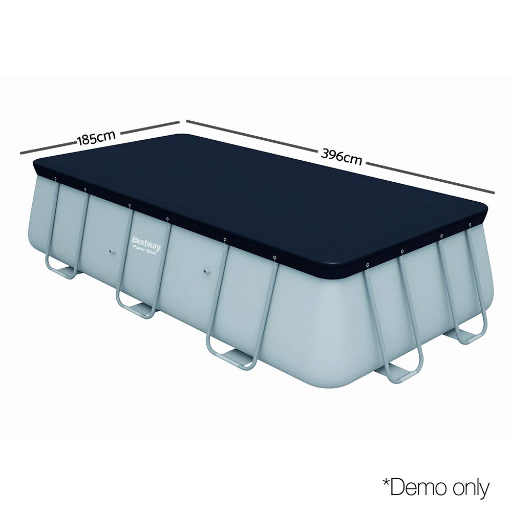 Bestway 58232 Abdeckplane für Frame Pool 404x201x100 cm und 412 x 201 x 122 cm, Blau