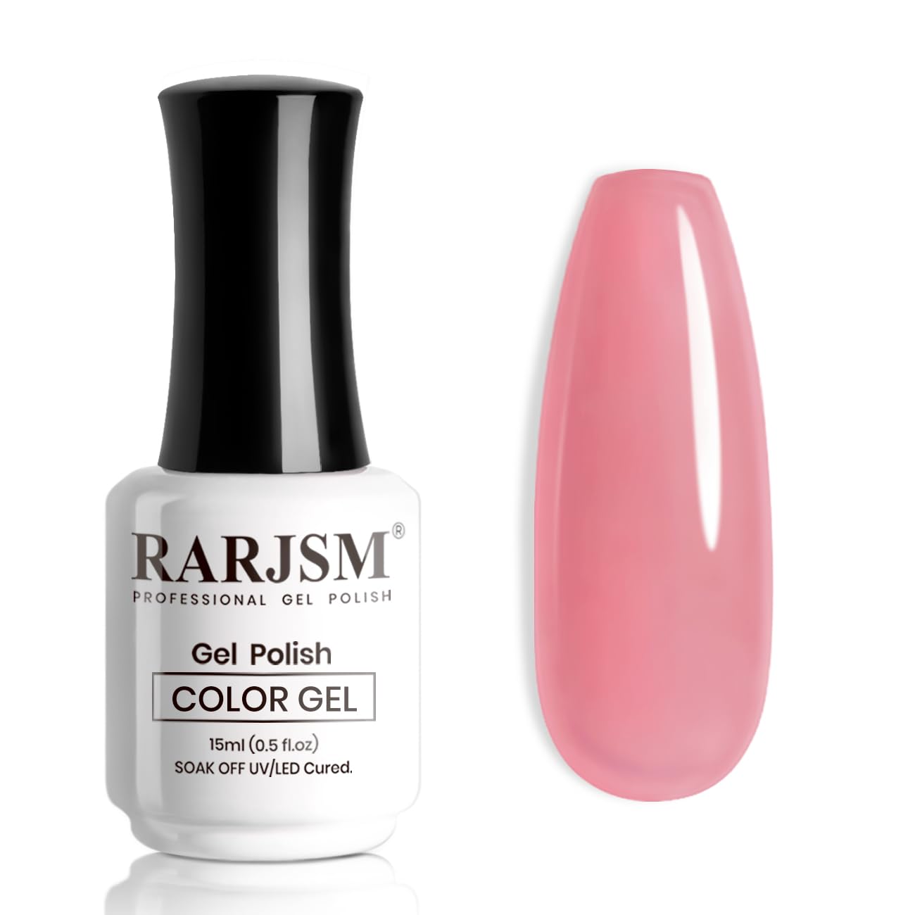 RARJSM Nude Gel Nail Polish Ruddy Pink Neutral Skin Tone Color Sheer Ice Blush Red Pink Jelly Transparent Nail Gel Polish 15ml Single Bottle Soak off