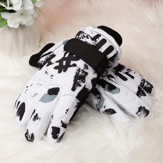 FGSS Gants de ski pour enfants, garçons et filles, gants d'hiver chauds et imperméables, coupe-vent, gants de snowboard pour temps froid