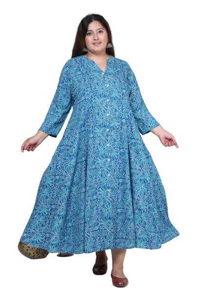swasti Women Blue,Printed Gown-picture-11