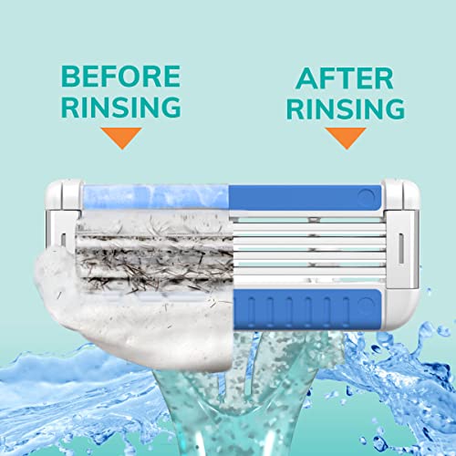 Bic Easyrinse Anti-Clogging Women's Disposable Razors For A Smoother Shave With Less Irritation*, Easy Rinse Shaving Razors With 4 Blades, 2 Count #TOP5