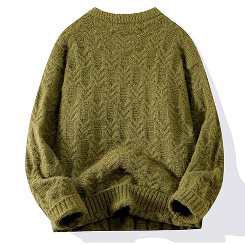 Cambkatl Men's Fashion Sweaters - Basic Solid Color V Neck Casual Knitted Pullovers Loose Long Sleeve Sweater Tops4