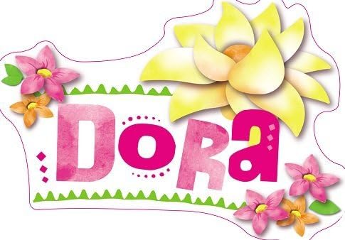 Adhesivo adhesivo de vinilo autoadhesivo de 5 pulgadas, diseño de Dora The Explorer, para decoración del hogar, dormitorio de niñas, niños,