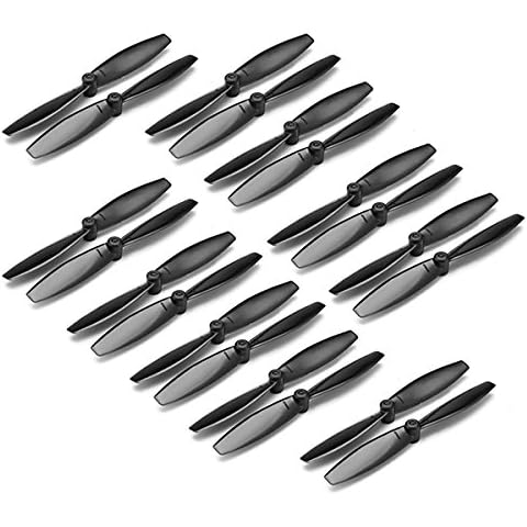 LaDicha 10 Pairs Kingkong 65mm Blade Propeller Prop 20Pcs for 720 8520 Coreless Motor DIY Micro Quadcopter -Black Cover