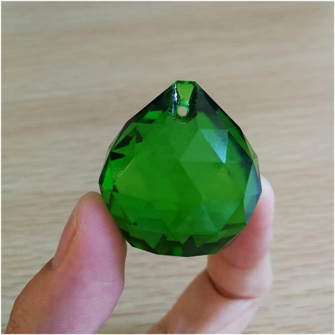 Chandelier Crystal Prisms Pendants 40mm Ball 10 Pieces Faceted Decorative（Aquamarine-160 65）