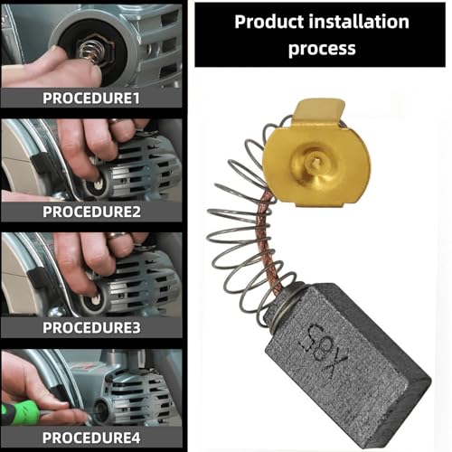 Image of 6 Pack 1619X08020 1619X07410 Carbon Brush Set for Skil Bosch HD77 | Fits for Skil Bosch HD77, S77 and CIR SAW; replaces 1619X01351, 2610320301, 2610912980, 2610320391 and 1619X07410.
