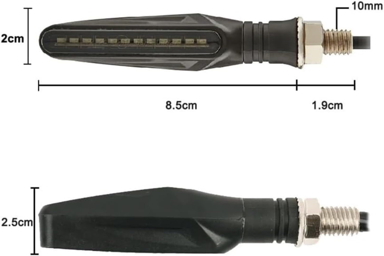 Générique Clignotant de moto Clignotants LED E11 pour moto, 335 SMD, clignotants (e11, 2 pièces)