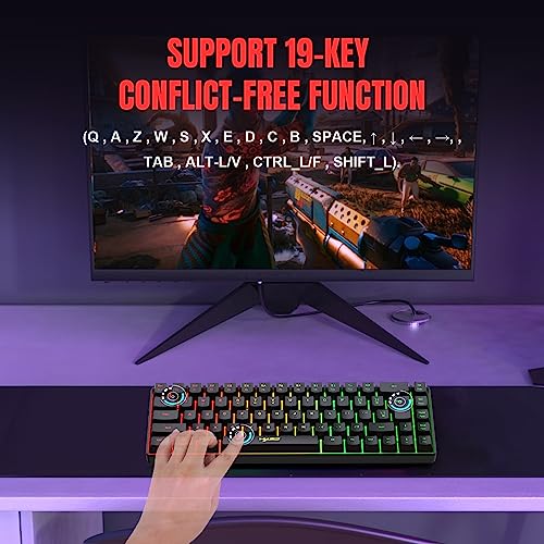 Teclado Membrana Mini 68-Key RGB USB-C miniatura 5