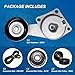 Serpentine Belt Drive Component Kit with Belt Tensioner & Idler Pulleys, Fit Ford Expedition 2009-2014, Explorer 2006-2010, F-150/F-250/F-350 2005-2006, Lincoln Navigator 2010-2014, Replaces 90K38274A