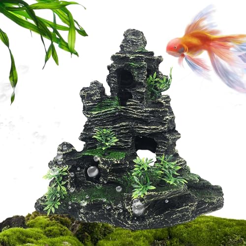 Grotte d'aquarium anti-stress pour poisson betta et reptile