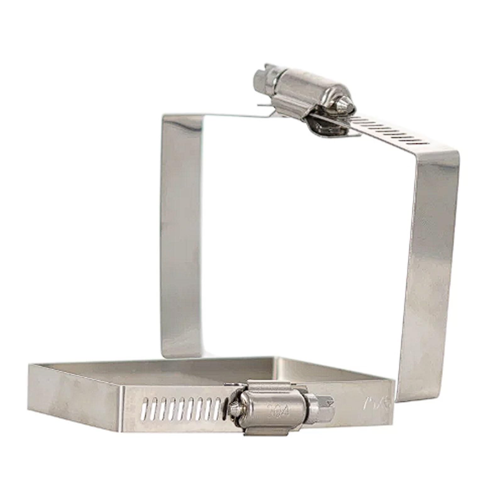 Esmen One Color 304 Stainless Steel Cable Tray Clamp Square Tube Fixing Bracket For Photovoltaic Conduit, Trough(100 * 100 [3 Pieces])