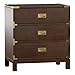 Inspire Q 3-Drawer Solid Wood and Engineered Wood Accent Nightstand in Brown