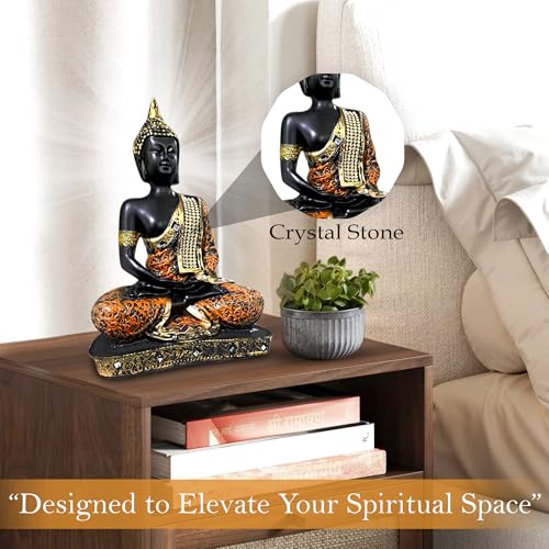 Image of GLUN Sitting Buddha Statute, Idol Statue Showpiece for Home Decor Decoration,
