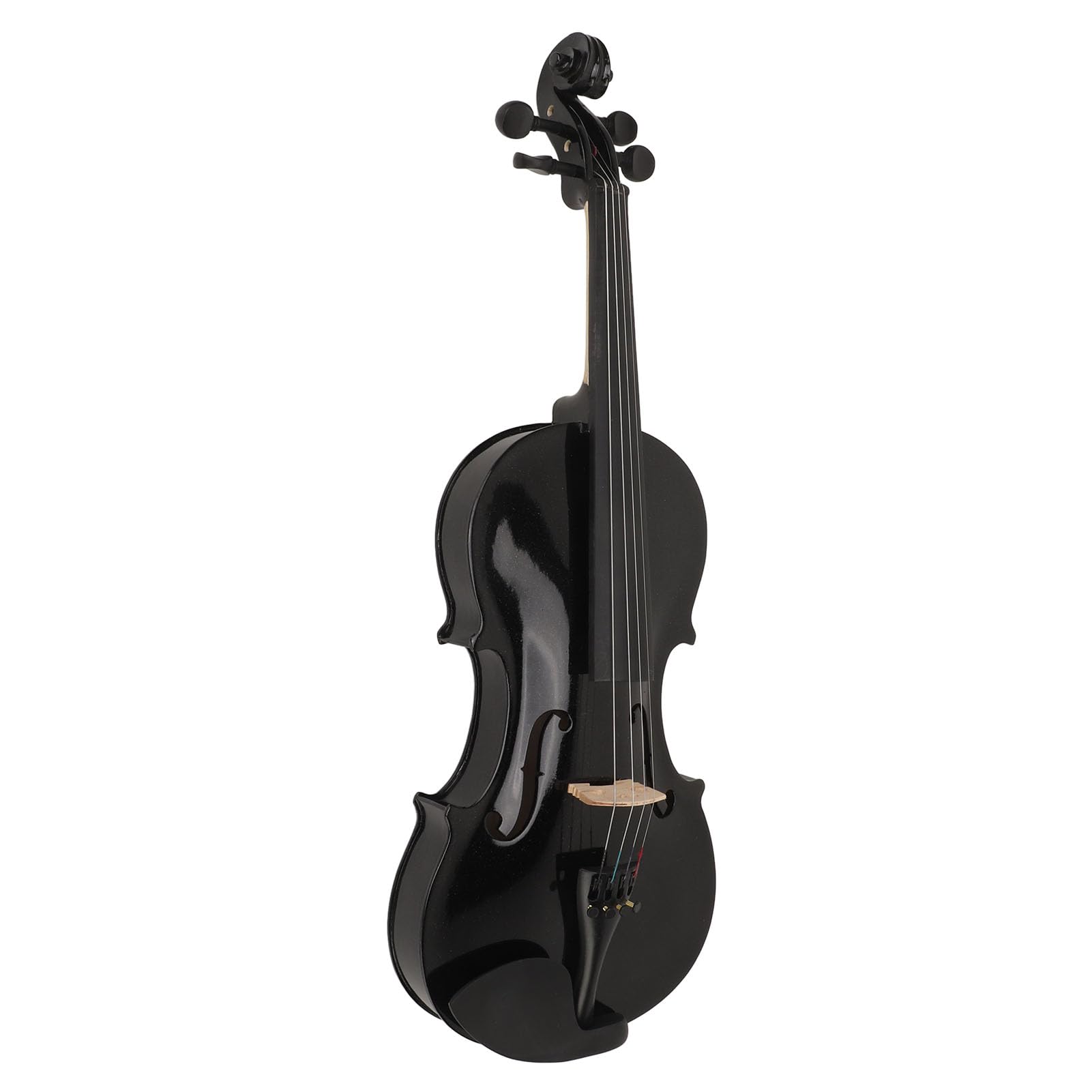 Luocute Violino Acustico 4/4, Set di Violino di Dimensioni Standard per Principianti, Adulti e Studenti con Custodia Rigida, Spalliera, Colofonia, 2 Archetti, Accordatore, Corde Extra, (BLACK)