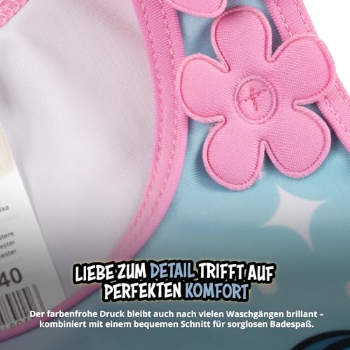 United Labels Disney Lilo & Stitch Tankini für Mädchen mit Rüschen, Lila Rosa, 122/128, Zweiteiliger Badeanzug, Bademode Kinder