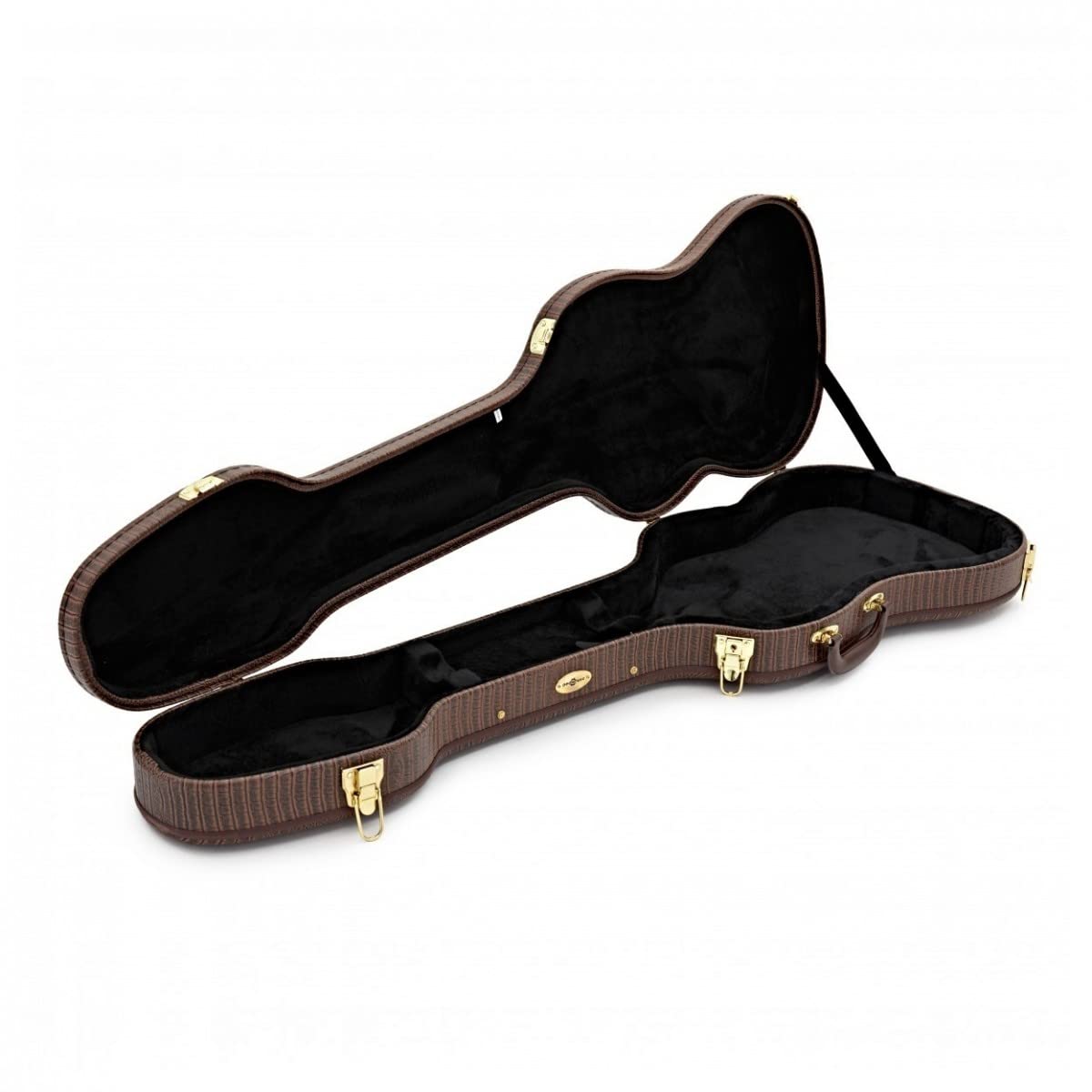 Gear4Music Electric Bass Guitar Hard Case â€“ Lockable, Plush Lined and Padded
