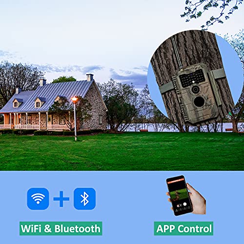 GardePro E6 Wildkamera WLAN Antenne 24MP 1296P mit Bewegungsmelder Nachtsicht No Glow Infrarot 940nm LEDs IP66… – Bild 3