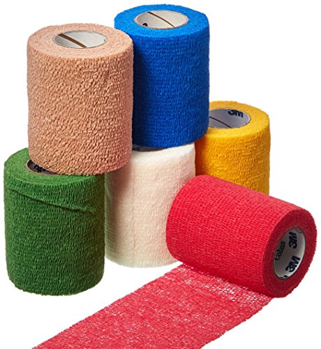 3M Health Care 1583A Coban Self-Adherent Wrap, Elastic, 5 yd. L x 3" W, Assortment Color (Pack of 12)