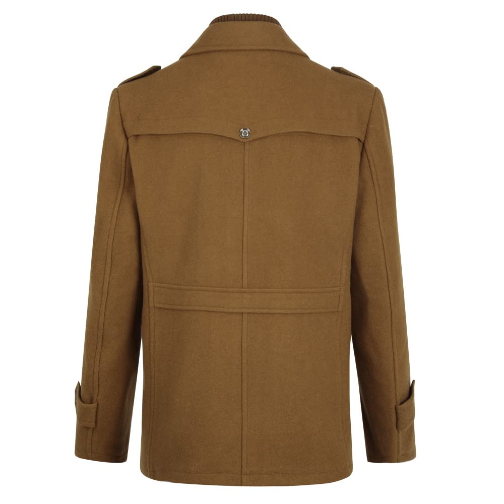 YOUTHUP Cappotti per Uomo Giacche di Lana Elegante Trincea Cappotto Invernale Regular Fit