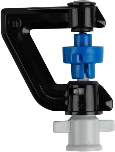 Gulf Swivel Sprinkler with Nozzle 10-Piece Set, 3.4 Meter Range, Blue/Black