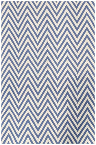 Tapis zig zag light blue 60x90cm coton salon moderne - 2