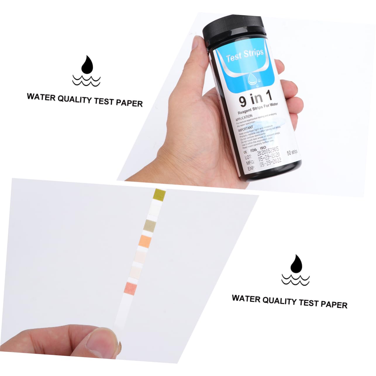 ABOOFAN 3 Sätze Pool-teststreifen Qualitätstester Für Hartes Wasser Wassertestpapiere Wasser Test Kit Ph-testpapiere Prüfen Ph Teststreifen Colorful 50 Stück * 3