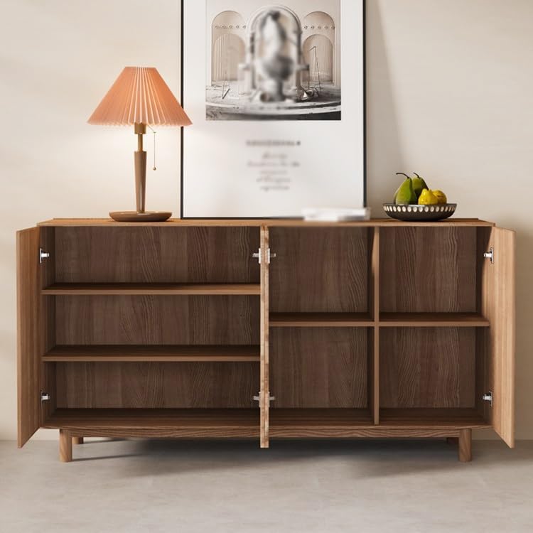 Sideboard Cabinet Sideboard Solid Wood Living Room Storage Cabinet Home Entrance Wall Retro Porch Cabinet Sideboard Cabinet with Drawers(140cm)